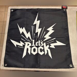 Open Road “Let’s Rock” Canvas Banner With Grommets 30” x‎ 30”
